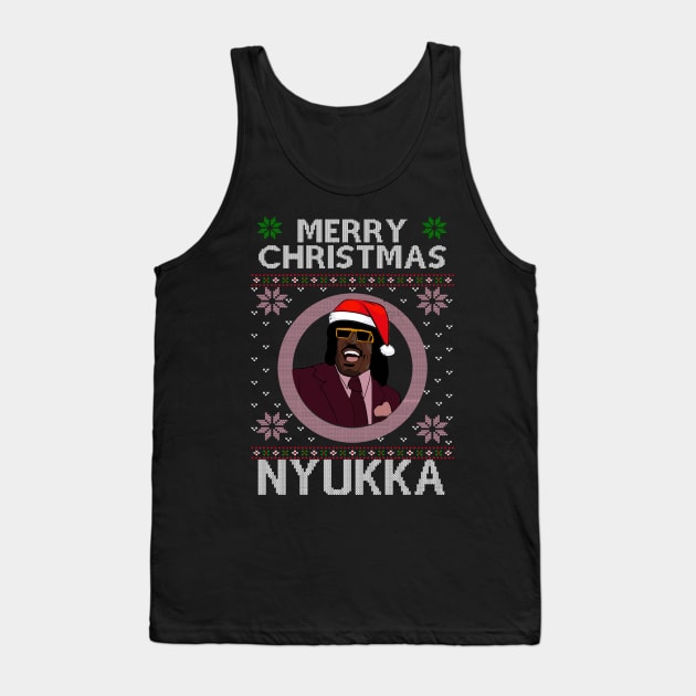 Ugly Christmas Sweater Pinky From Friday Merry Christmas Nyukka Santa hat Tank Top by TrikoNovelty